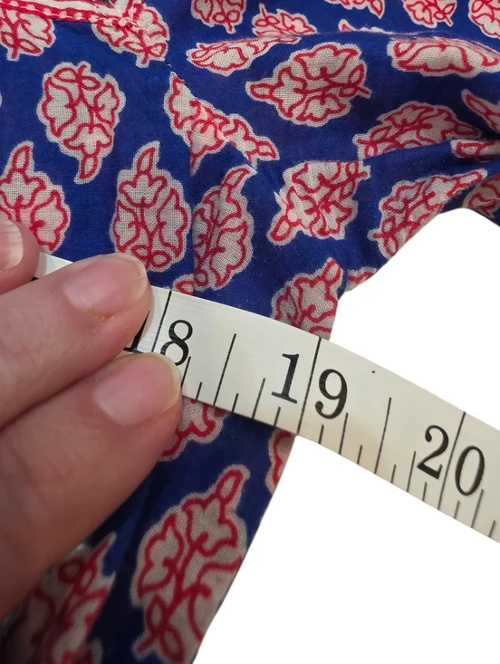 J. Crew Blue French Country Peasant Blouse Size 2 - Picture 5 of 7